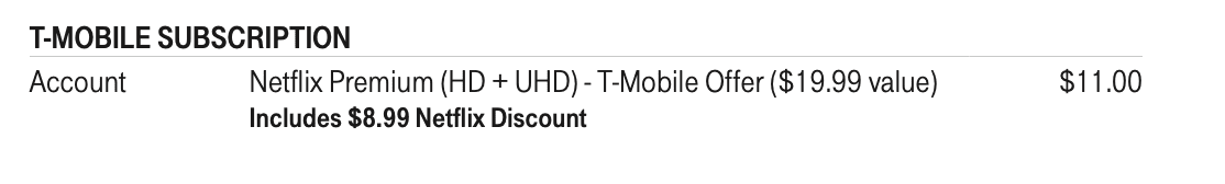 T-Mobile 2022年5月后Netfilx涨价了
